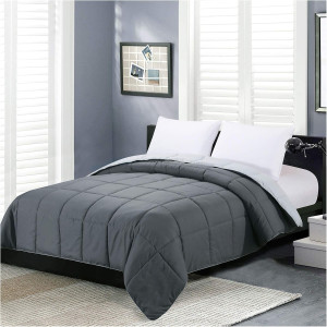 Homelike Moment Comforters Queen Size - Grey Duvet...