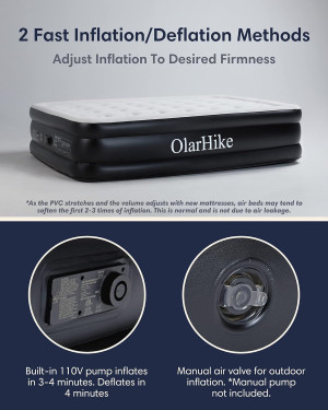 OlarHike Inflatable Queen Air Mattress with Built...