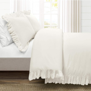 Lush Decor Reyna Ruffle 100% Cotton Duvet Cover Se...