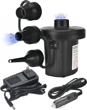 Inflatable Electric Air Pump,110V AC/12V DC Portab...
