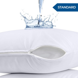 Utopia Bedding Waterproof Pillow Protectors Zipper...