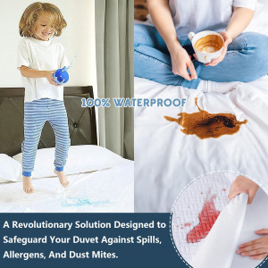 Waterproof Duvet Cover Protector - Washable, Perfe...