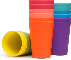 Klickpick Home - Set of 16 Kids Plastic Cups - 12...