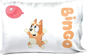 Jay Franco Bluey & Bingo 1 Single Reversible Pillo...