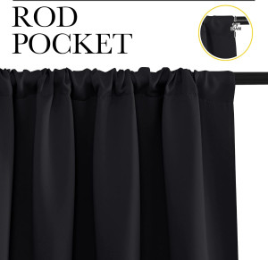 NICETOWN Halloween Black Blackout Curtain Blinds -...