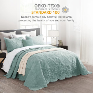 HZ & HY Oversized King Bedspread 128x120 Extra Wid...
