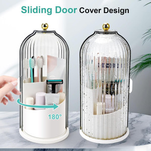 Toothbrush Holders with Sliding Lid, Rotating 3 Sl...