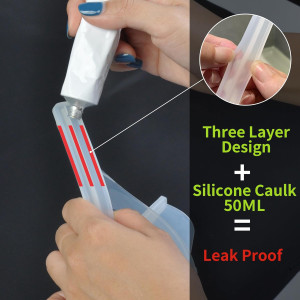 Silicone Shower Splash Guard, Clear Bathtub Corner...