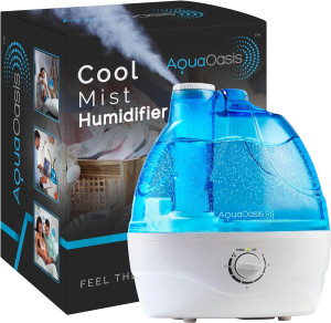 AquaOasis® Cool Mist Humidifier (2.2L Water Tank)...