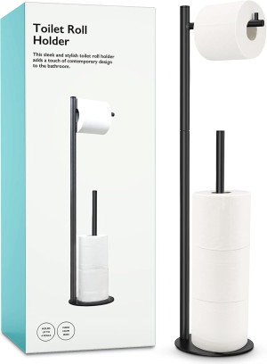 Toilet Paper Holder Stand, Bathroom Toilet Paper R...