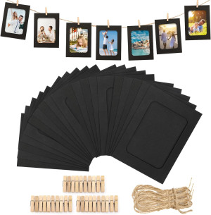 Anwyll Paper Picture Frames 4x6,30 Pcs Black Paper...