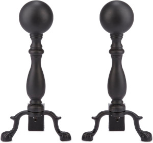UniFlame, A-1234, Black Ball Fireplace Andirons
