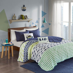 Reversible Cotton Quilt Set - Vibrant Fun, Playful...
