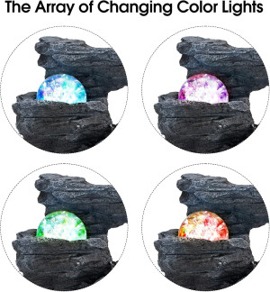 Tabletop Fountain Rotating Ball Rock Waterfall Fou...