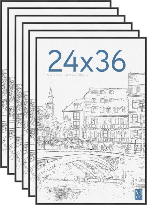 MCS Original Poster Frame 24x36 Black Lightweight...