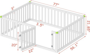 ROOMTEC Full Size Montessori Floor Bed for Kids, S...