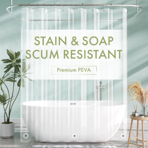 AmazerBath Shower Curtain Liner, 72x72 Clear Showe...