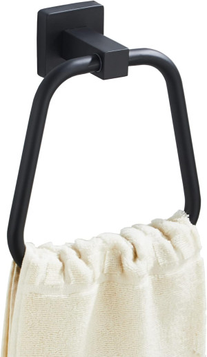 Matte Black Towel Ring for Bathroom, Kitchen Bath...