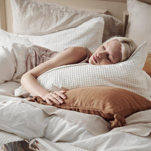 Bedsure Cotton Duvet Cover King - 100% Cotton Waff...