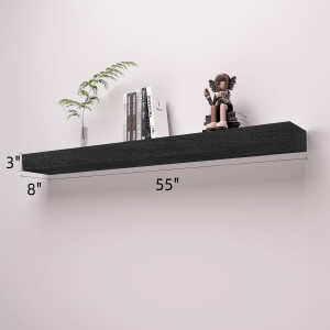 SAUMONIERES Fireplace Mantel Shelves 55 Inch Solid...