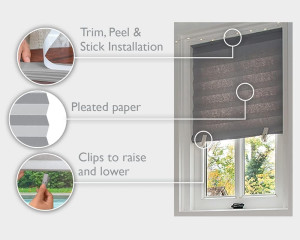 Redi Shade No Tools Original Room Darkening Pleate...