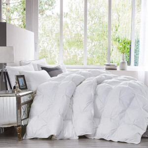 Luxurious All-Season Goose Down Feather Fiber Comf...