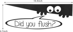 Framendino, 2 Pack Did You Flush Sticker Funny Rem...