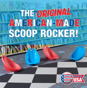 American Plastic Toys Scoop Rocker, Blue