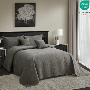 Oversized King Bedspread 128x120 Extra Wide, Moder...