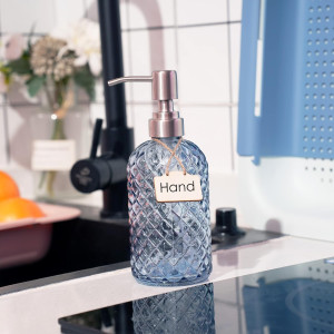 16 Oz Refillable Soap Dispenser with Rustproof Sta...