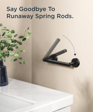 FORIOUS Black Toilet Paper Holder Wall Mount, Stai...