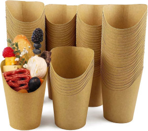 CAMKYDE 100 Pcs French Fries Holder, 12oz Disposab...