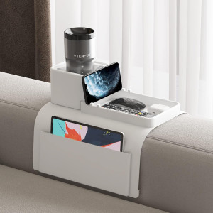 Couch Cup Holder Tray, VIENFUT Silicone Anti-Slip...