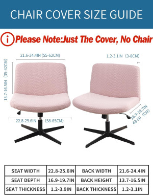 LavishCover Armless Chair Cover Office Desk Chair...