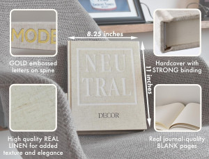 Kigan Home Linen Decorative Book - Real Hardcover...
