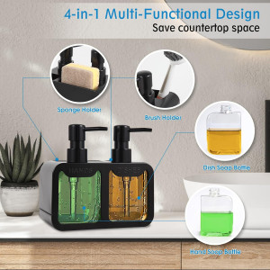 Kitchen Soap Dispenser Set, with Hand and Dish Soa...
