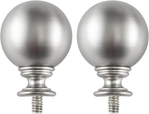 Round Curtain Rod Finials for 1 or 7/8 Inch with 1...