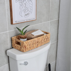 StorageWorks Water Hyacinth Basket for Toilet Pape...