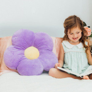 Butterfly Craze Daisy Lounge Flower Pillow - Mediu...