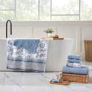 Modern Threads 6 Piece Set, 2 Bath Towels, 2 Hand...