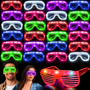30 Pack LED Glasses Glow in The Dark Party Supplie...