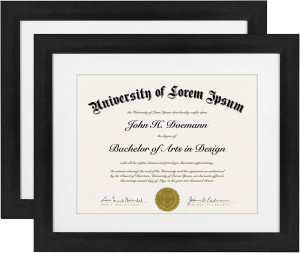 Americanflat 11x14 Diploma Frame in Black - Set of...