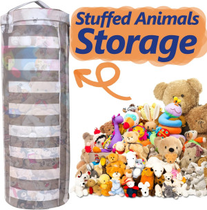 Stuffed Animal Storage Bean Bag Cover for Kids - O...