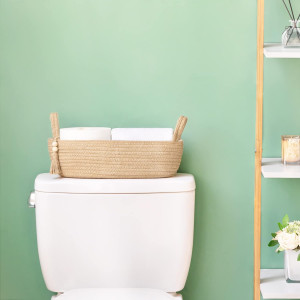 Mkono Small Storage Basket for Toilet Tank Top Boh...
