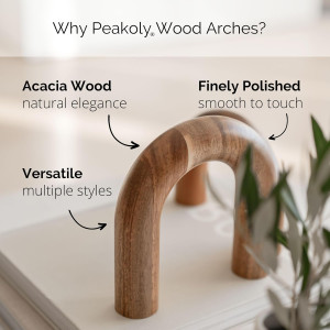 Wood Arch Bookshelf Decor - Shelf Decor Accents, C...