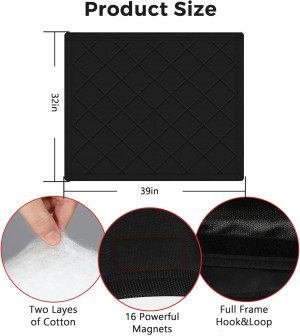 NABOWAN Magnetic Fireplace Cover Easy Install - In...