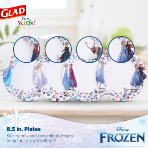 Glad for Kids Disney Frozen 8.5” Paper Anna and El...