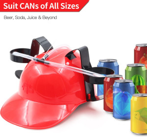 Novelty Place Drinking Helmet - Adjustable Can Hol...
