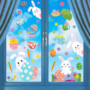 CCINEE Cute Easter Window Cling Stickers for Home...