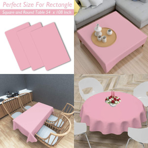 Plastic Tablecloths for Rectangle Tables 3 Pack 54...